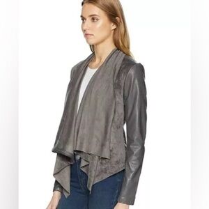 BLANK NYC Faux Suede Leather Drape Jacket Size S